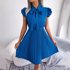 Lilian Minimalist Fashionable Pleated Dress Statement Occasion Edit