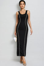 Loran Black Pearls Maxi Dress