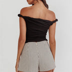 Slim Fit Solid Color Strapless