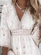 Eira Minimalist Adorable Short Dress with Sleeves Everyday Luxe Edit