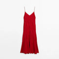 Sling A - line Sleeveless Deep V - neck Dress