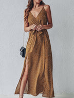 Fidelia Long Summer Dress with a Floral Pattern for Women