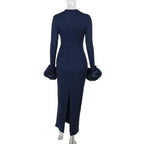 Bubble Long Sleeved Maxi Dress