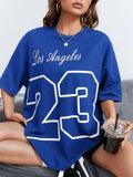 Los Angeles 23 Letter Print T-shirt