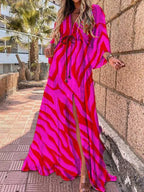 Enrica Elevated Printed Beach Dress Premium Wardrobe Essential