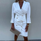 Rosa Aesthetic Double Breasted Blazer Dress Evening Wear Edit