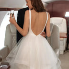 Bow Lace ALine Prom Dress