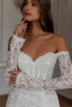 Long Sleeve Lace Embroidery Vacation Dress
