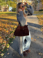 Elegant Modest Knitted Long Dress Loose Buttons Sweater Cardigans 2025 Fall Commuter Lady Fashionable Trendy Casual Woman Wear