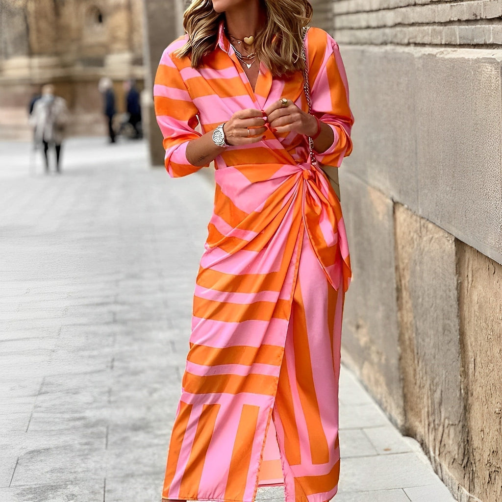 Antonella Statement Fashionable Colorful Dress Elevated Occasion Wear