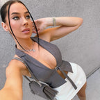 Hollow Out Sleeveless Vneck Cami Top