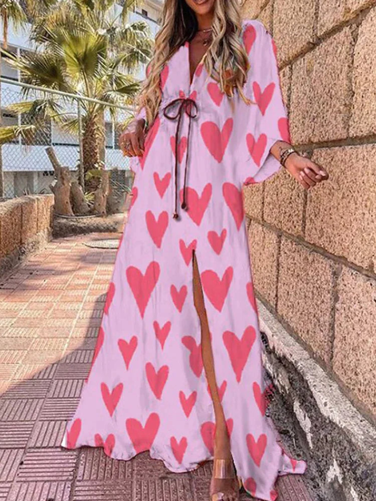 Enrica Elevated Printed Beach Dress Premium Wardrobe Essential