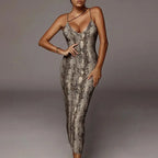 Leopard Bodycon Midi Dress