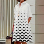 Alba Boutique Women's Midi Shirt Dress with Button Placket Collection