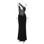 Cut Out Bandage Backless Maxi Dress