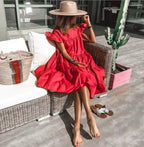 Lidia Elevated Midi Summer Dress Designer Edit