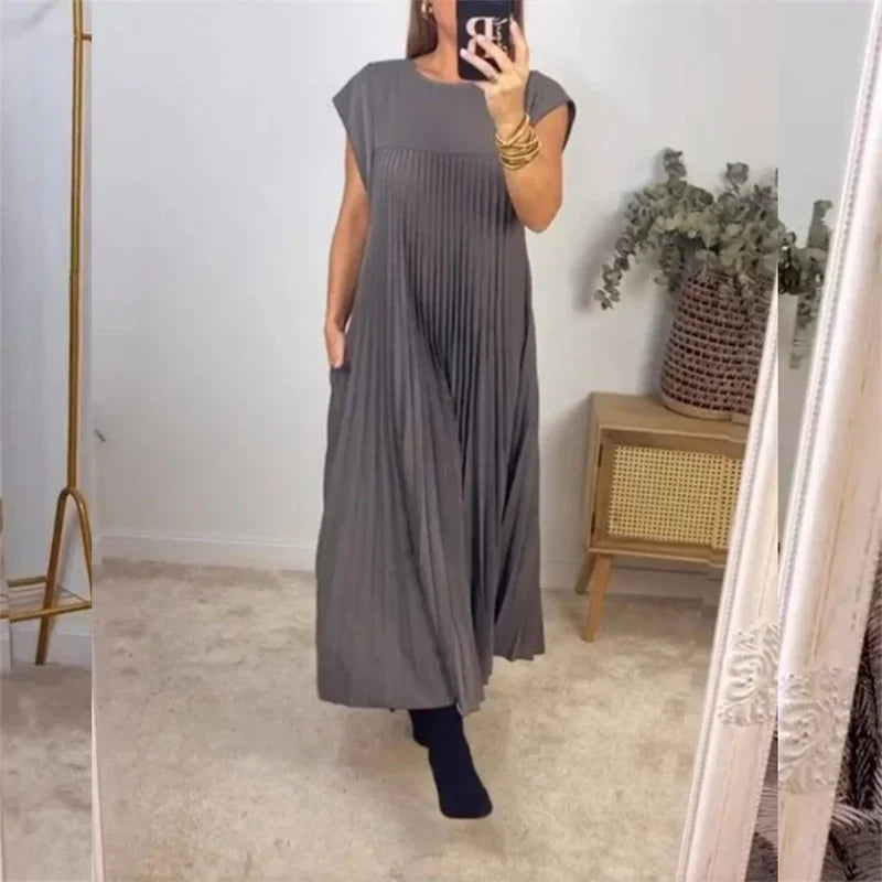 Araceli Premium Pleated Maxi Dress Statement Occasion Edit