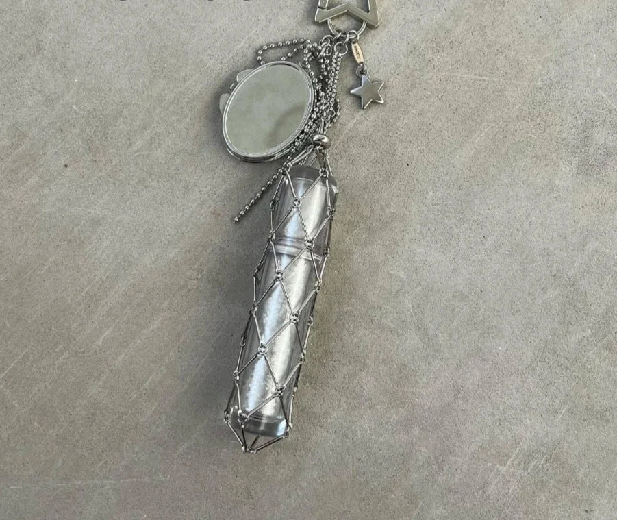 LIPSTICK STAINLESS STEEL KEYCHAIN