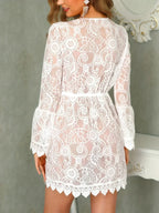Phoebe Aesthetic Beach Dress with Lace Details Chic Silhouette Collection