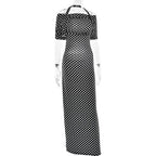 Black Polka Dot Off - shoulder Maxi Dress