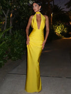Halter Neck Maxi Dress