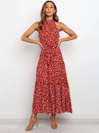 Adriana Chic Summer Dress with Polka Dot Print Shine Into Designer Edit
