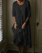 Eugenia Minimalist Oversized Women's Linen and Cotton Dress Designer Edit