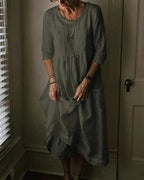 Eugenia Minimalist Oversized Women's Linen and Cotton Dress Designer Edit