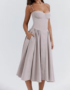 Carolyn Sleeveless Corset Midi Dress