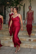 3D Flower Draped Open Back Maxi Dress