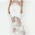Lace See Through Sleeveless Long Dress