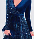 Ailen Exclusive Sequin Wrap Dress Chic Silhouette Collection