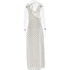 Polka Dot Backless Spaghetti Strap Party Maxi Dress