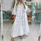 Isabel Elevated Women's Embroidered Dress with Cutouts Evening Wear Edit
