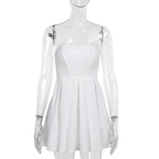 Elegant Strapless Corset A Line Solid Mini Dress