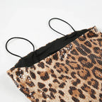 Leopard Sequin Chic Camisole Dress