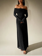ERIKA LONG SEQUIN DRESS
