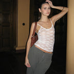 Sheer White Lace Crop Top