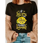 Lemon Orange Cocktail Cotton T-shirt