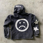 Patchwork Letter Pullover Hoodie