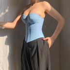 Fishbone Bustier OffShoulder Strapless