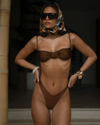Solid G-String Micro Brazilian Bikini Sets