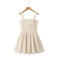 Cross Ribbon Folds Hem Ball Gown Swing Mini Dress