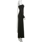Women's Backless Halter Bandage Evening Dress