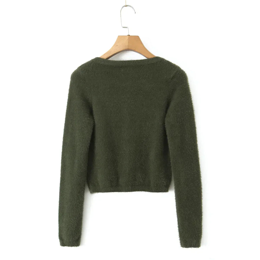 Knitted Cardigan With Camisole Dress Two - piece Set