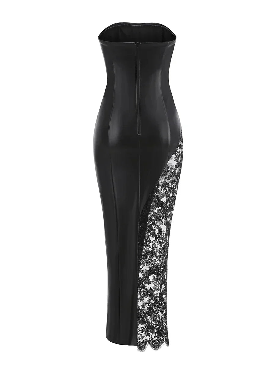 Women's Patchwork Evening Party Dress