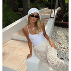 Diamond Backless Solid One Piece Swimwear