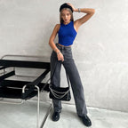 DressBetty - Ribbed Solid Sleeveless Tank Top