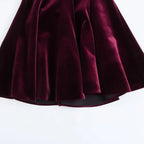 Solid Tank Velvet Mini Dress