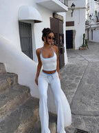 Casual LaceUp Pants Set